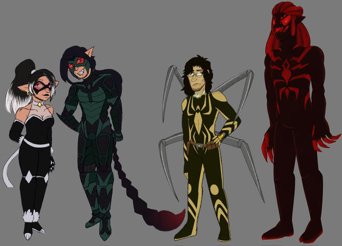 Original Spider-Verse Villains Reference Designs